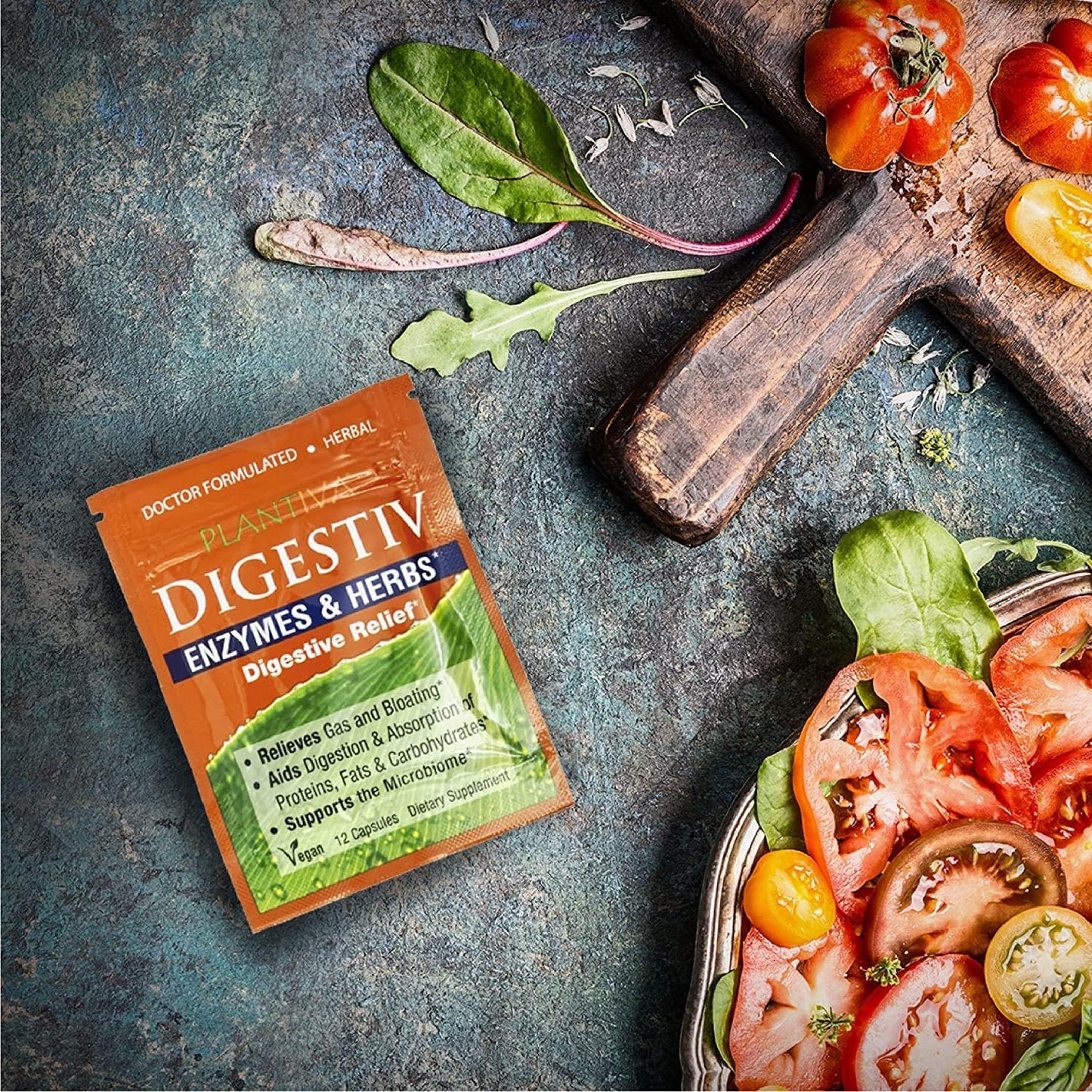 Plantiva Digestiv - Clinically Developed Natural Digestion Support Supplement (60 Capsules)