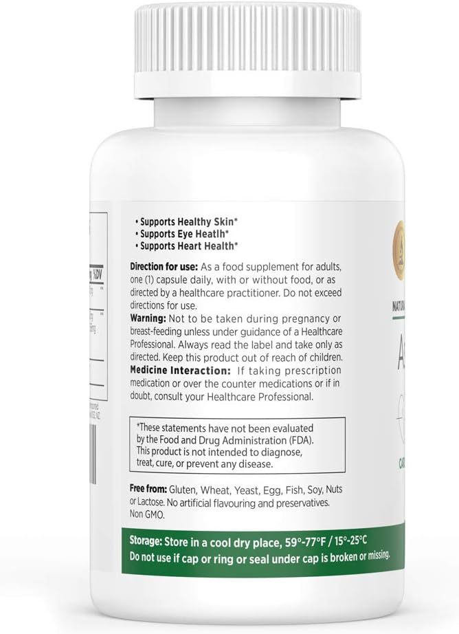 Plantonin New Zealand Astaxanthin 12mg Soft Gels - Antioxidant for Joint Mobility, Skin & Eye Health - GMO & Gluten Free - 60 Capsules