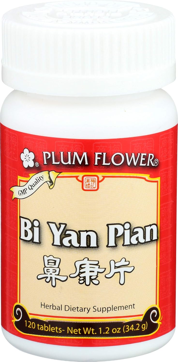 Plum Flower Chinese Tea Bi Yan Pian Tablets, 120 Count - Natural Sinus Relief - BoostGo Australia