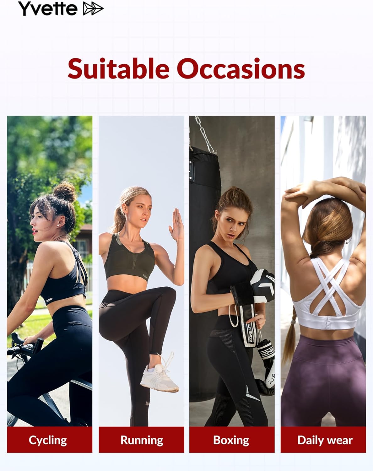 Plus Size Yvette Women High Impact Sports Bra with Criss Cross Back for Running - Sexy and Supportive