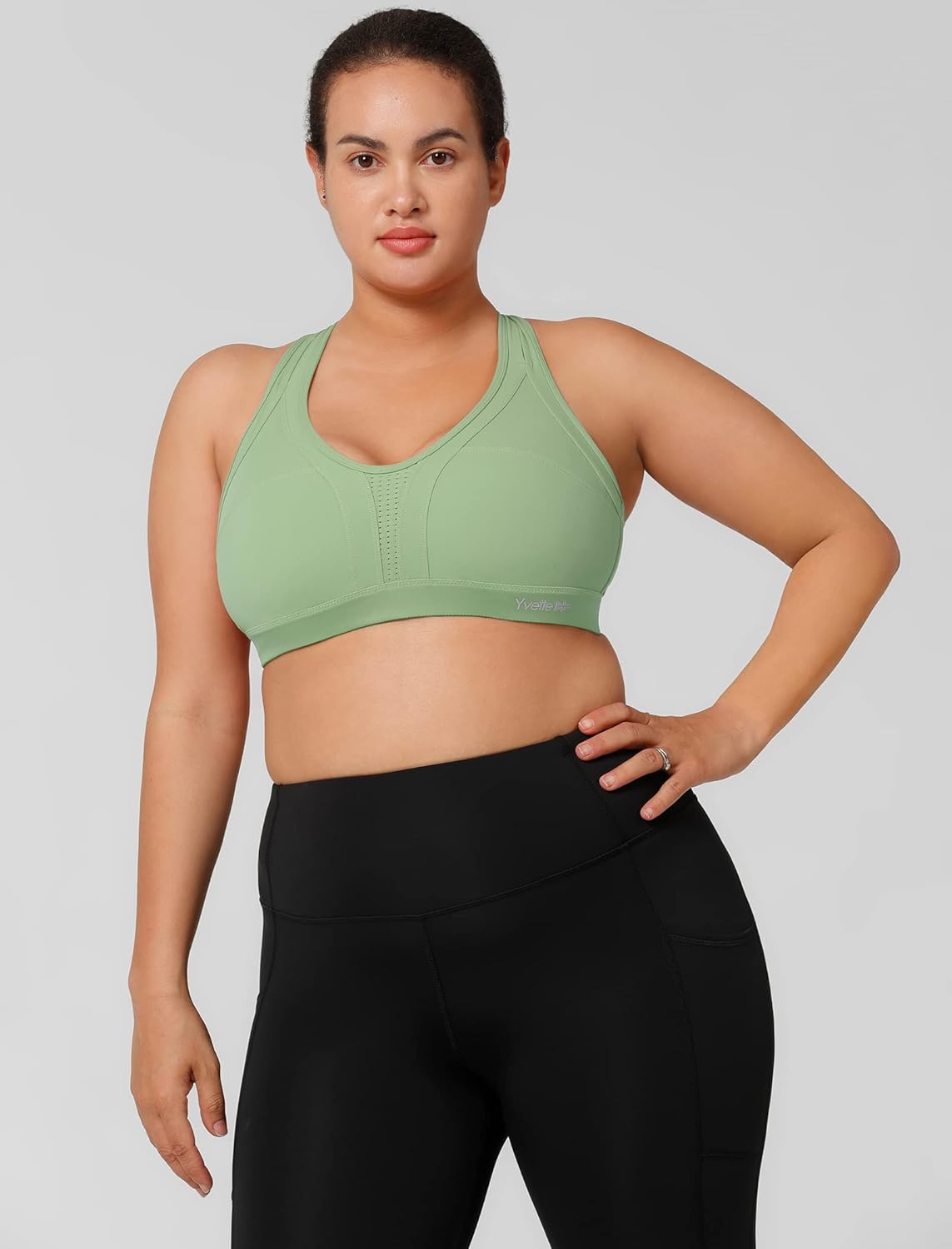 Plus Size Yvette Women High Impact Sports Bra with Criss Cross Back for Running - Sexy and Supportive