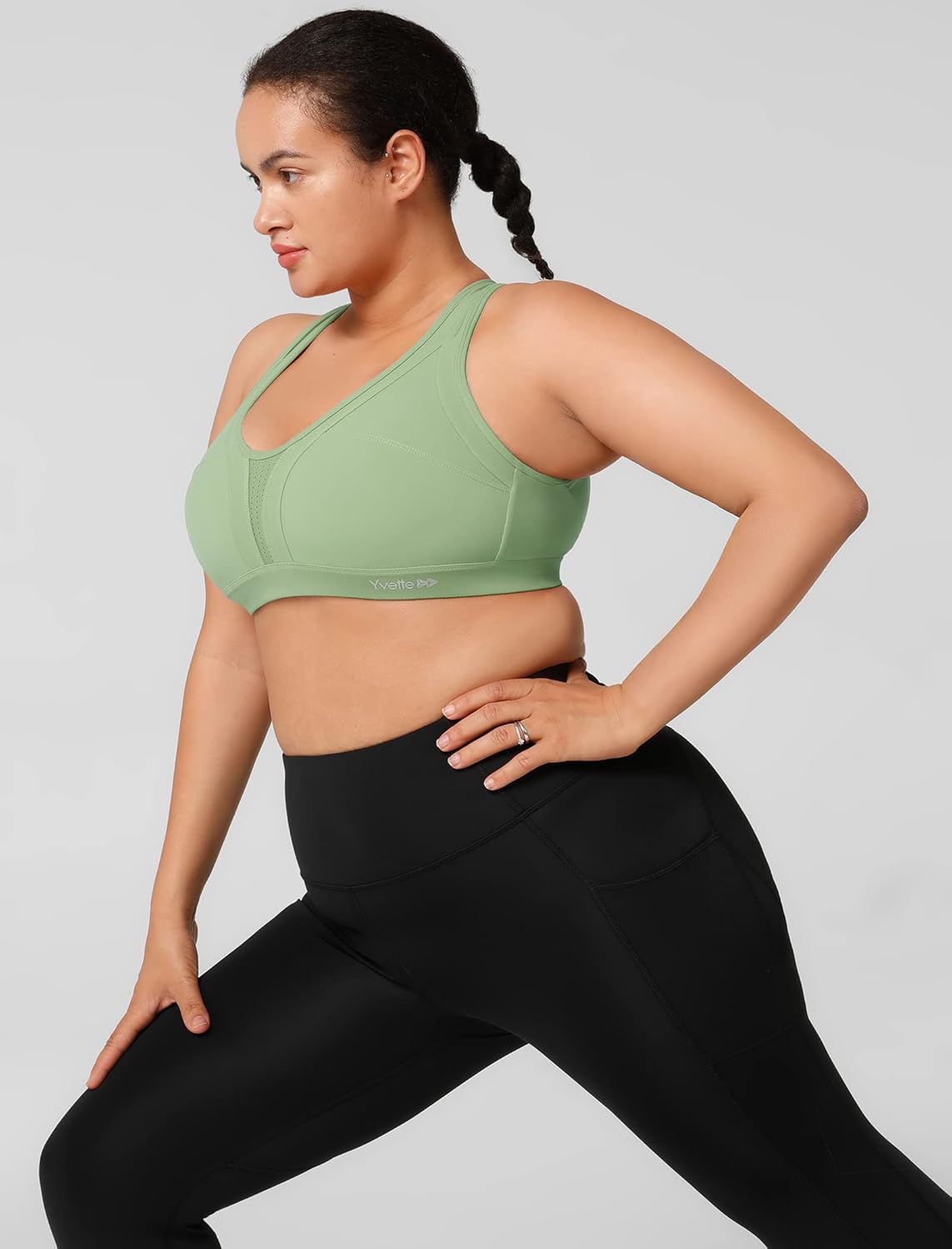 Plus Size Yvette Women High Impact Sports Bra with Criss Cross Back for Running - Sexy and Supportive