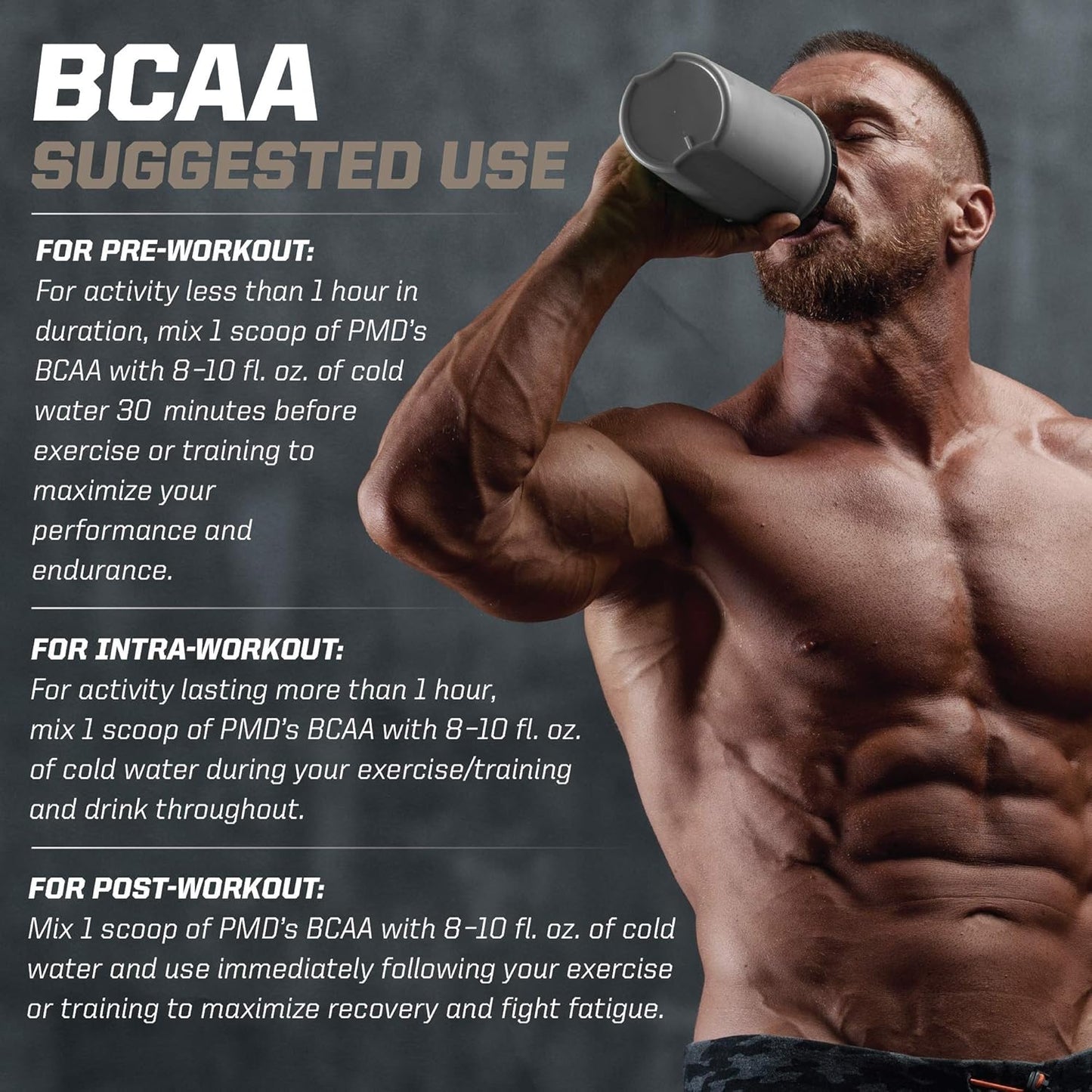 PMD Sports BCAA Grape Powder Drink Mix - Enhance Workouts, Boost Recovery, Increase Energy, Build Muscle - Stim-Free Amino Acids - 30 Servings