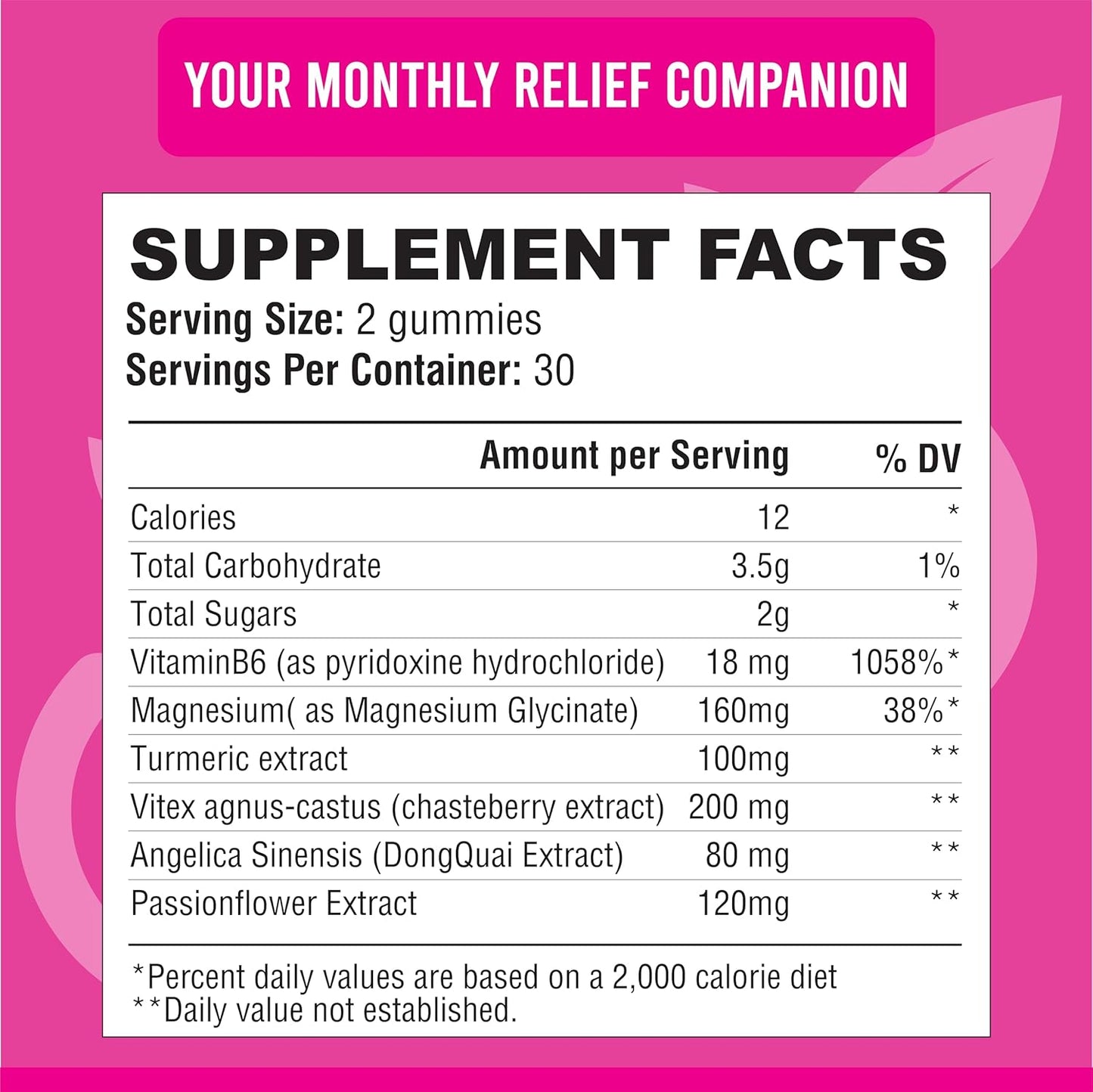 PMS Relief Gummies - 60 Count Multivitamin Women, Menstrual Cramp Support Supplement for Natural Hormone Balance