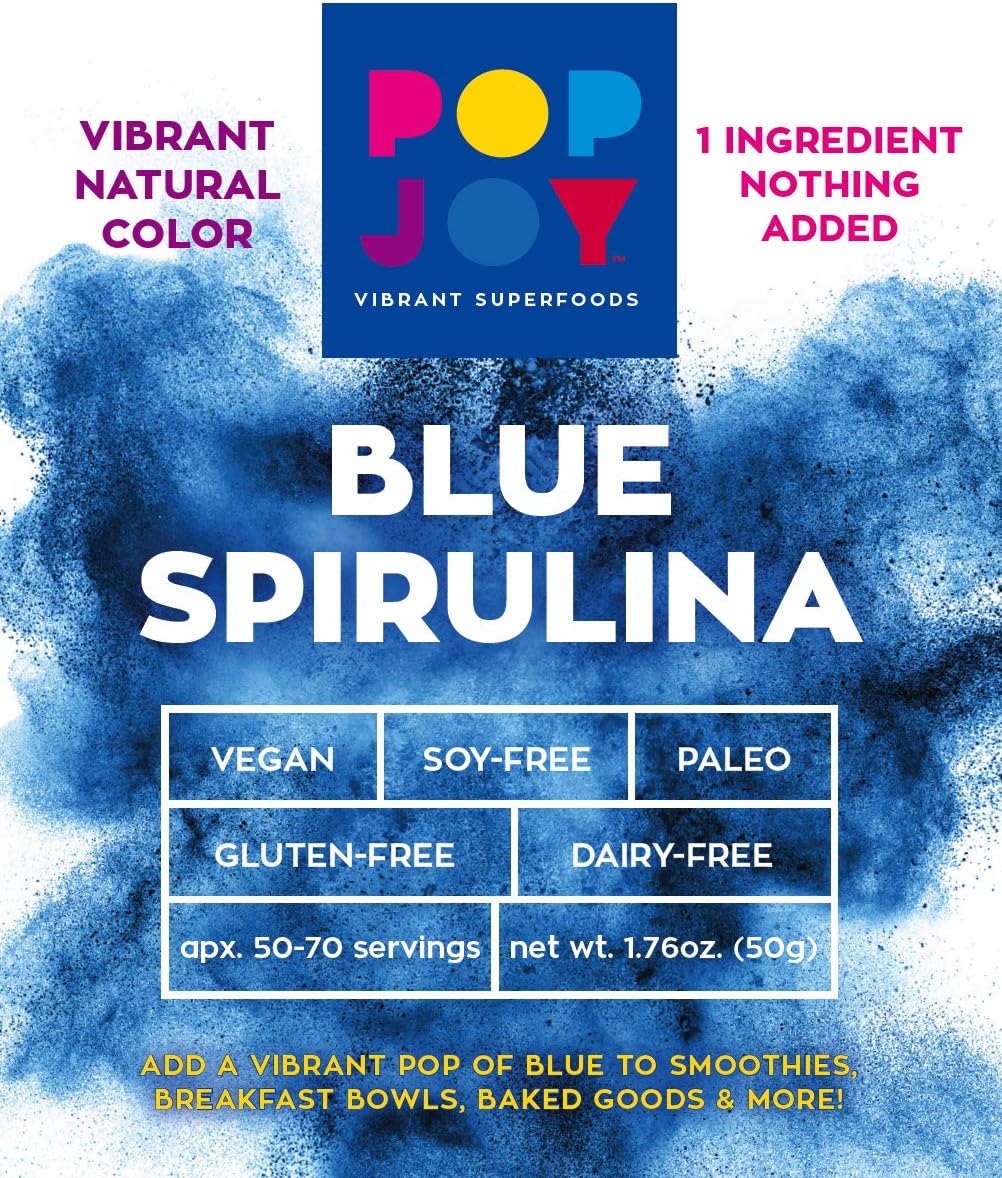 POPJOY Blue Spirulina Powder - 100% Pure Superfood for Vibrant Health and Wellness