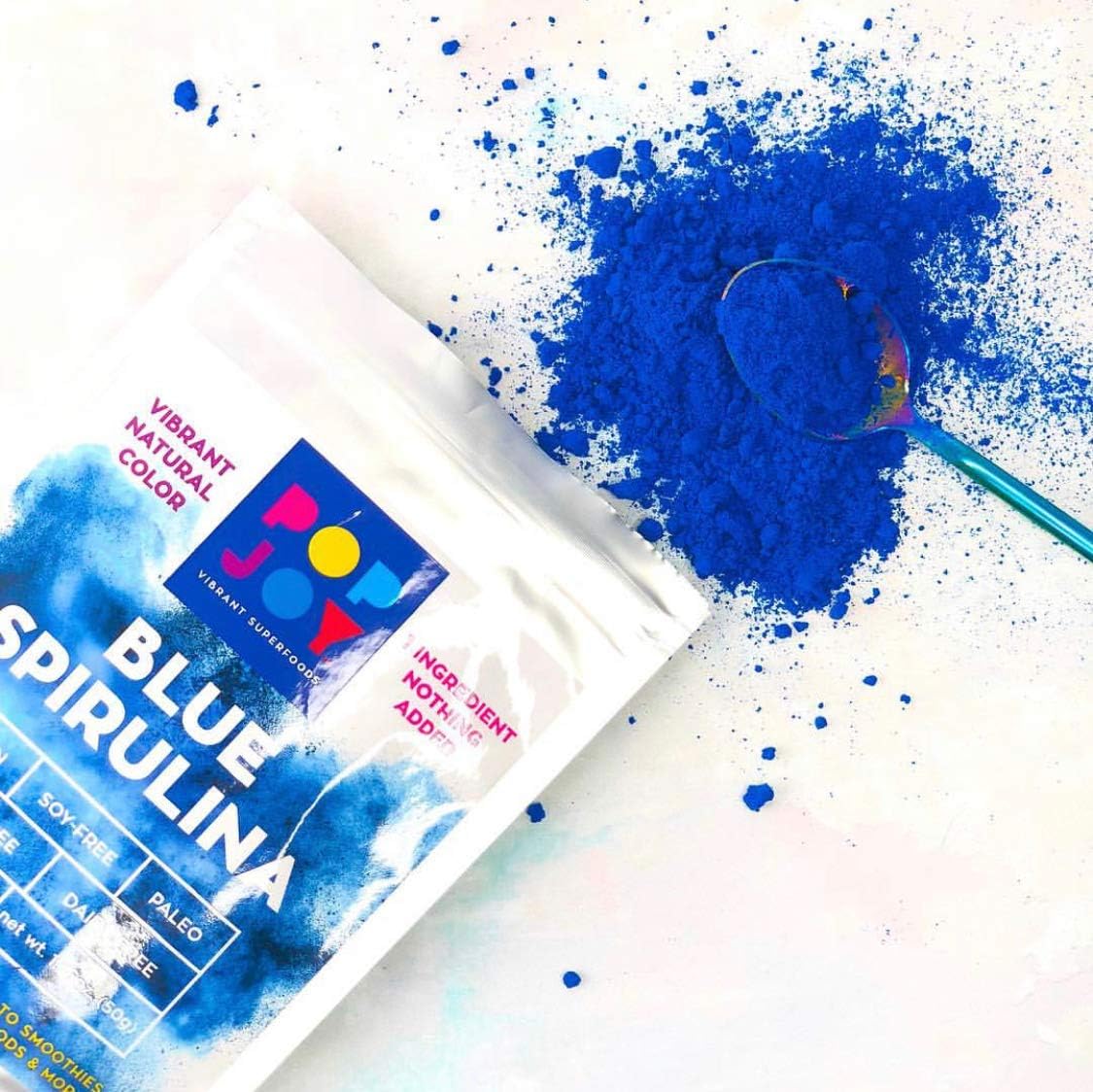 POPJOY Blue Spirulina Powder - 100% Pure Superfood for Vibrant Health and Wellness
