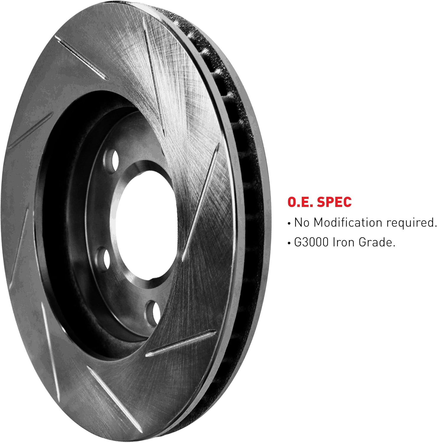 Porsche Cayenne R1 Concepts eLine Black Slotted Brake Rotors Kit with Ceramic Pads for Front and Rear