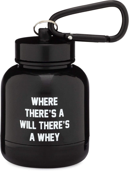 Portable ONMYWHEY Protein Powder Funnel Keychain for Gym & Travel - TSA Approved, On-the-Go Supplement Container