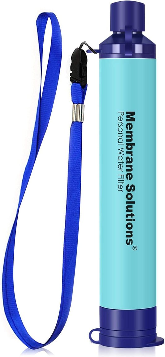 Portable Survival Water Filter Straw for Hiking, Camping, and Emergency Preparedness - Ideal for Hunting, Fishing, and Family Outings