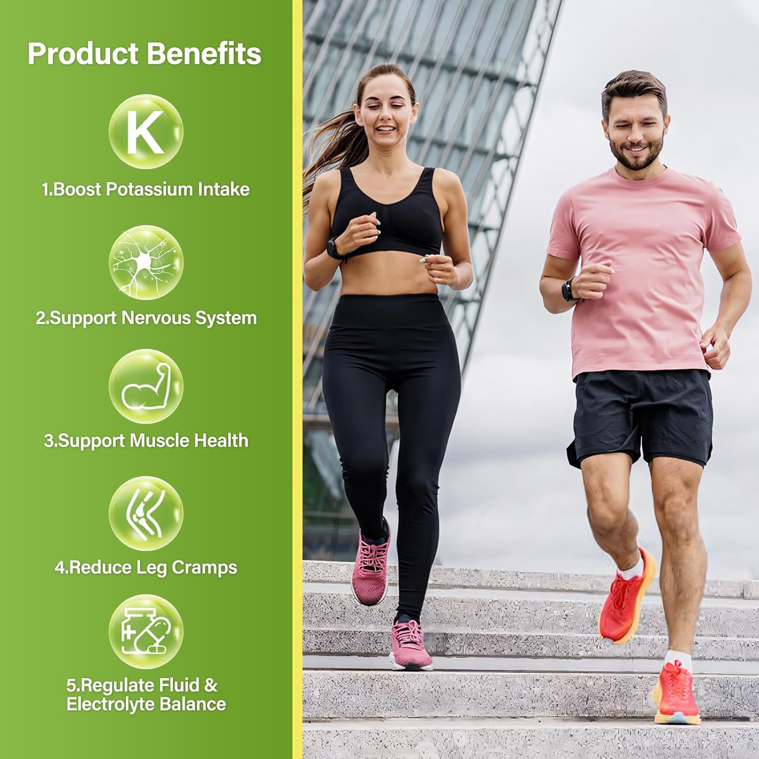 Potassium Citrate 1000mg & Magnesium Complex Bundle for Heart, Muscle, Nerve, Bone Health - Novafun Supplement