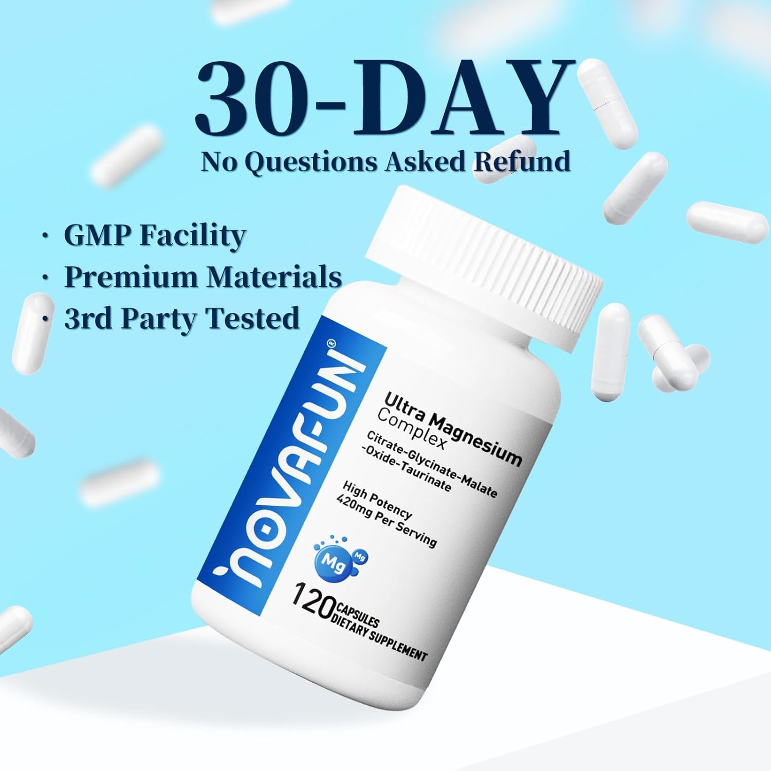 Potassium Citrate 1000mg & Magnesium Complex Bundle for Heart, Muscle, Nerve, Bone Health - Novafun Supplement