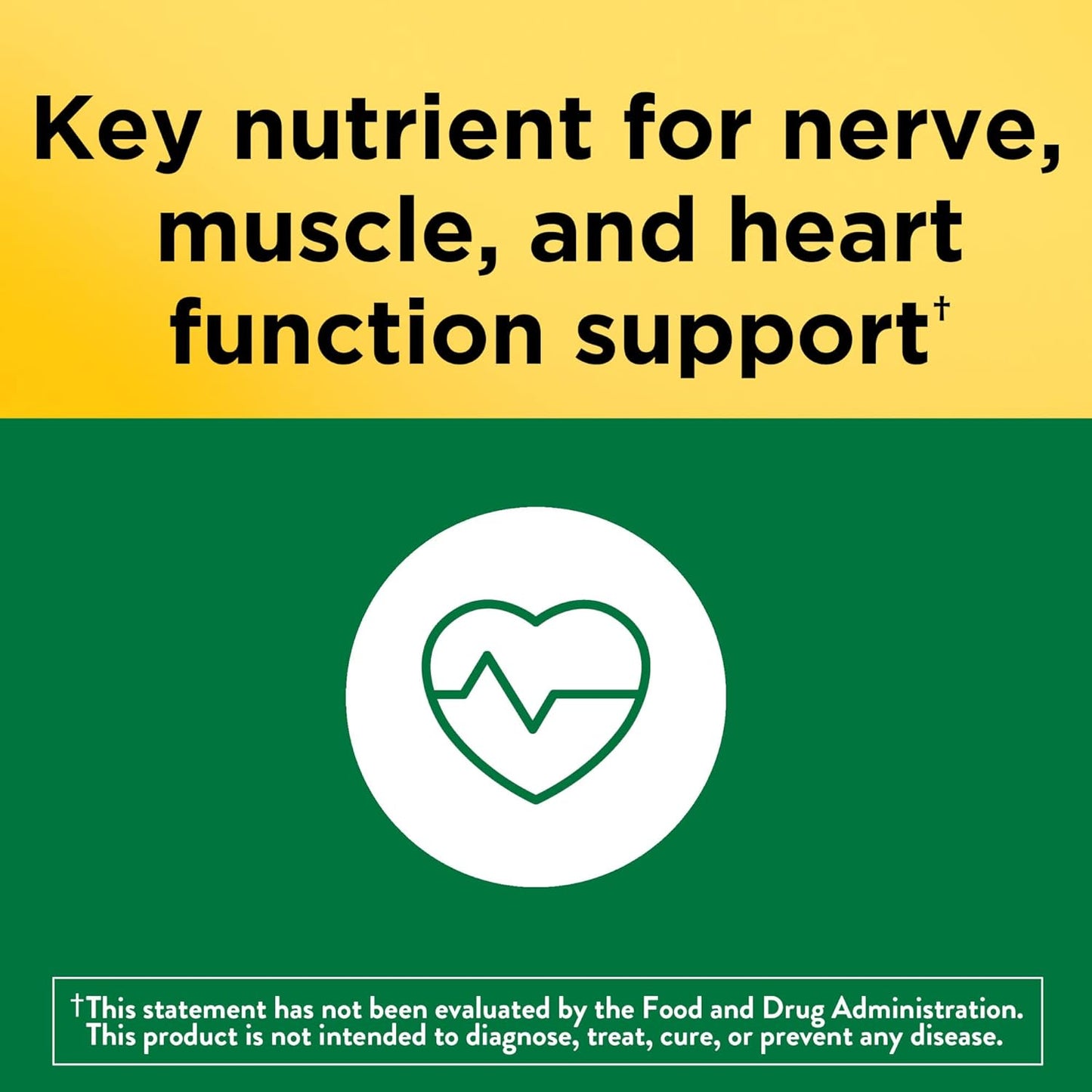 Potassium Gluconate 550mg Dietary Supplement for Heart Support - 200 Tablets, 100 Day Supply