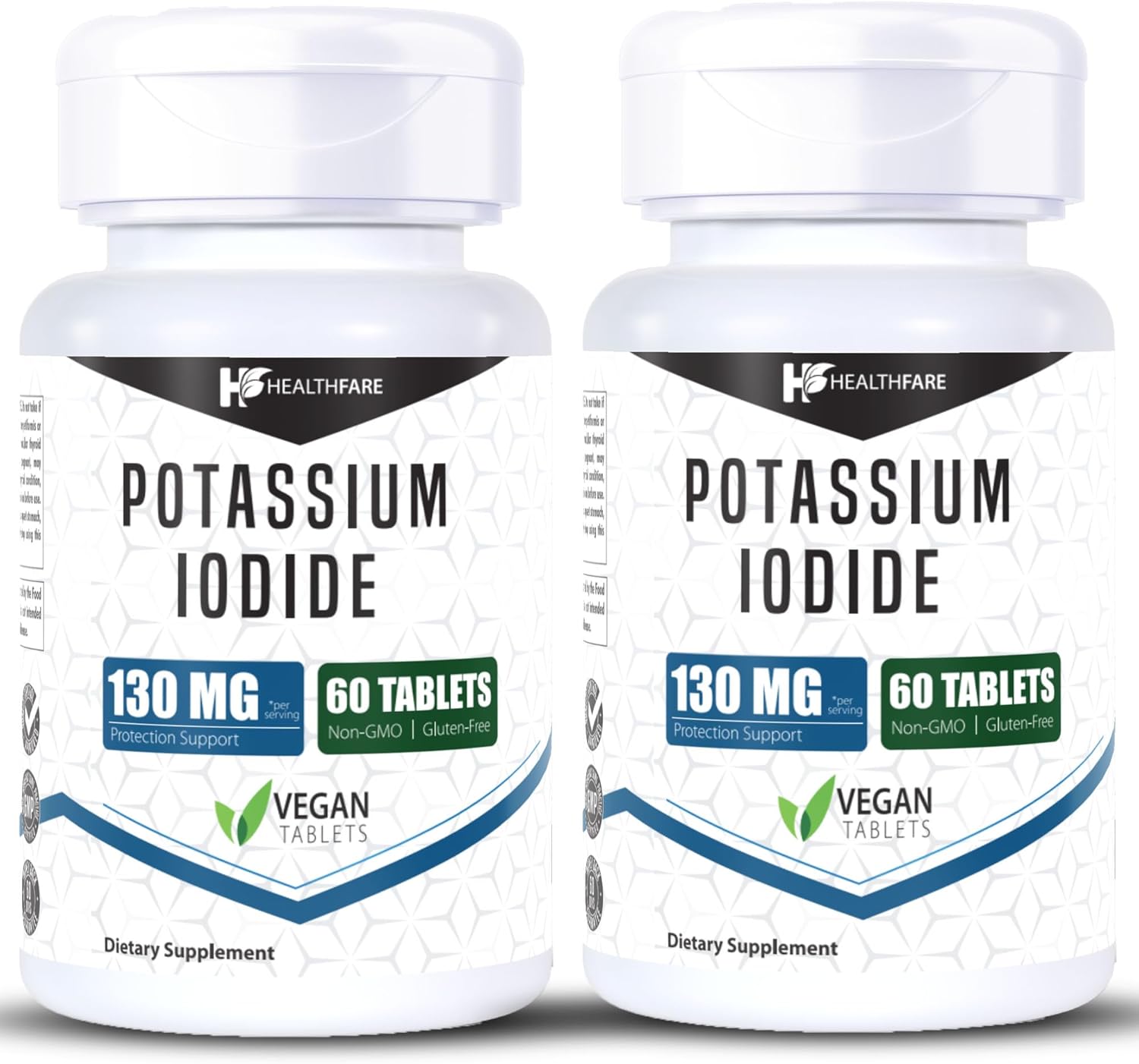 Potassium Iodide Tablets 130mg - 240 Tablets, Fast-Dissolving, Long Shelf Life, Non-GMO