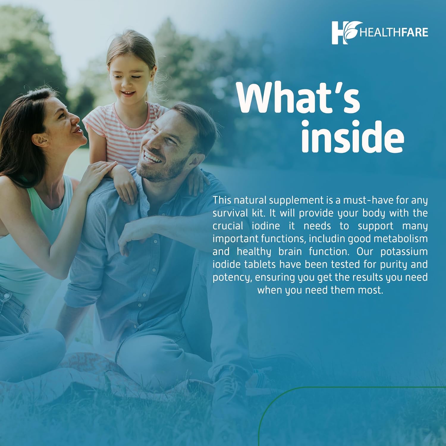 Potassium Iodide Tablets 130mg - 240 Tablets, Fast-Dissolving, Long Shelf Life, Non-GMO