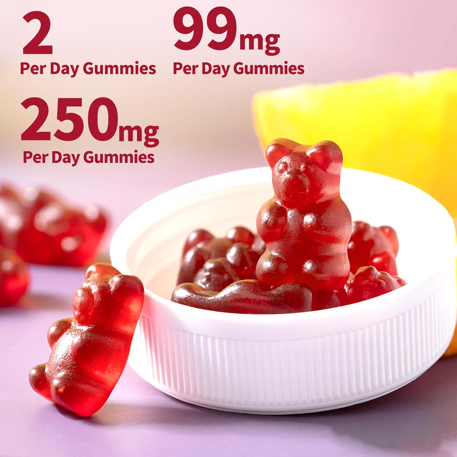 Potassium Magnesium Gummies: Immune Support & Muscle Health Supplement, 99mg Potassium, 250mg Magnesium Citrate, 60 Raspberry Gummies - 2 Pack