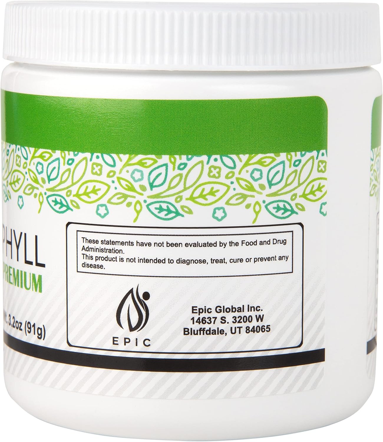 Potent and Effective Chlorophyll Powder Dietary Supplement with Mint Flavor - Innovative Black Label Formula for Easy Consumption