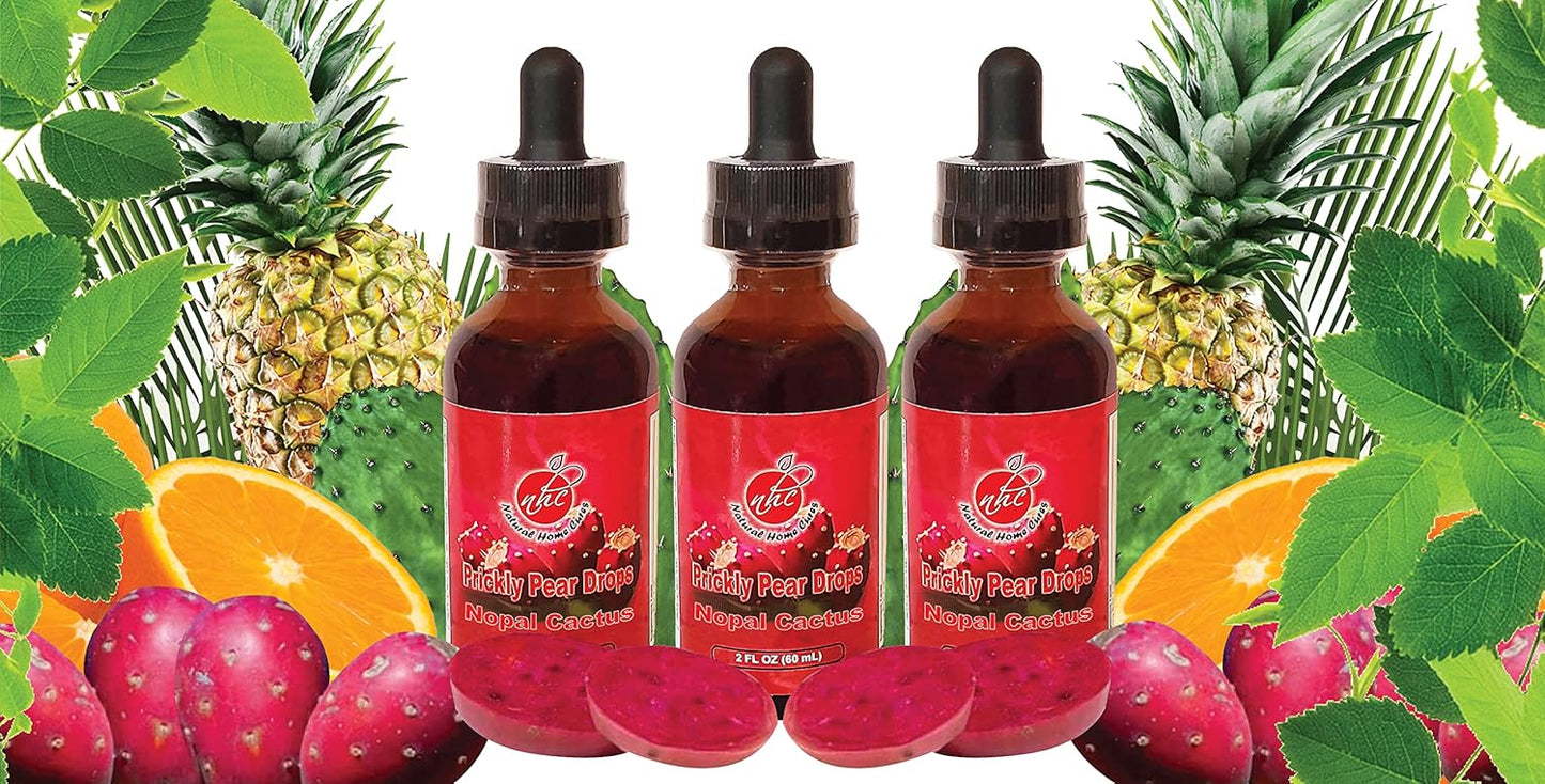 Potent Natural Home Cures Prickly Pear Cactus Extract (Nopal Cactus Supplement) - Bioavailable Tincture with Powerful Betalains - 2oz Bottle