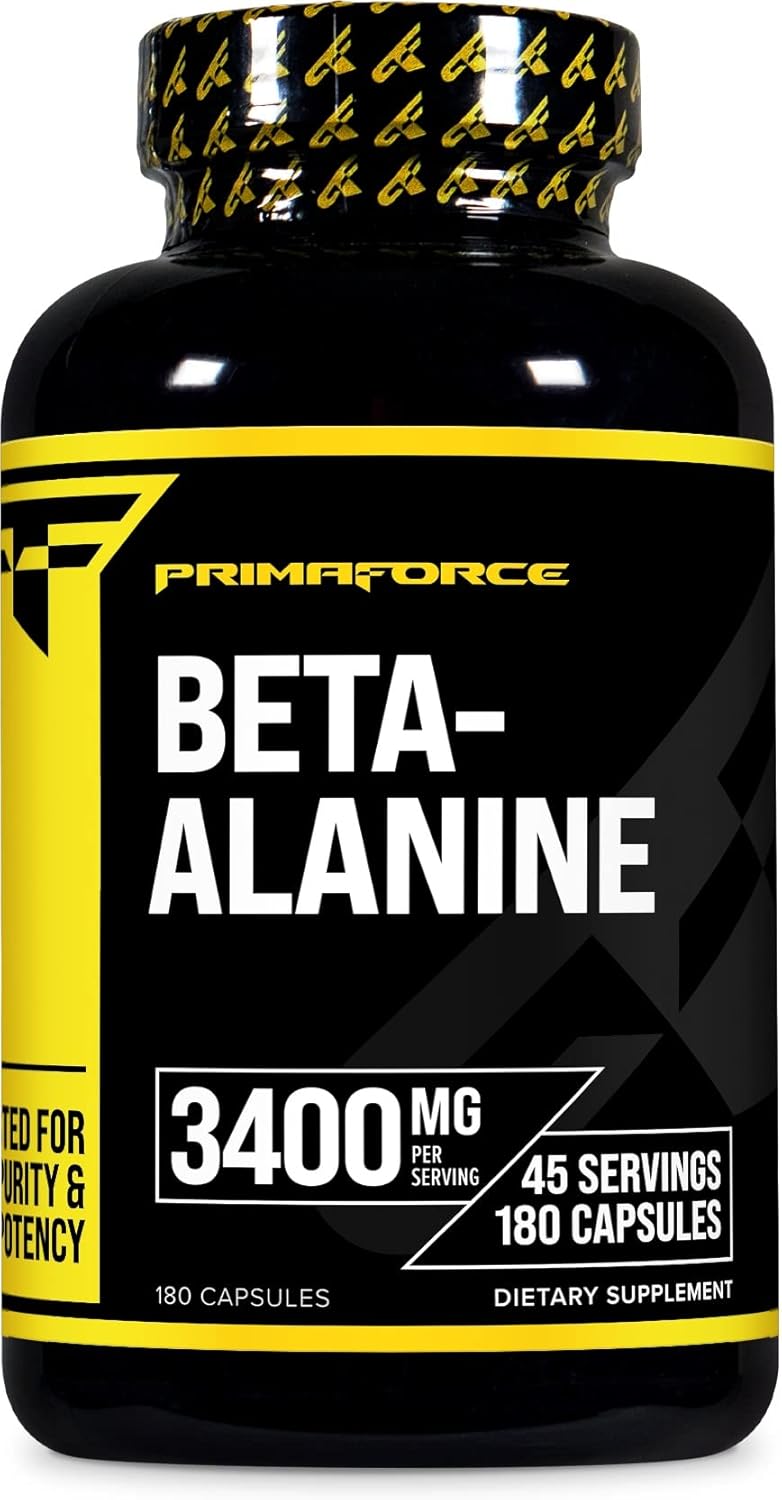 Potent Primaforce Beta Alanine Capsules - 3,400mg, 180 Capsules (45 Servings)