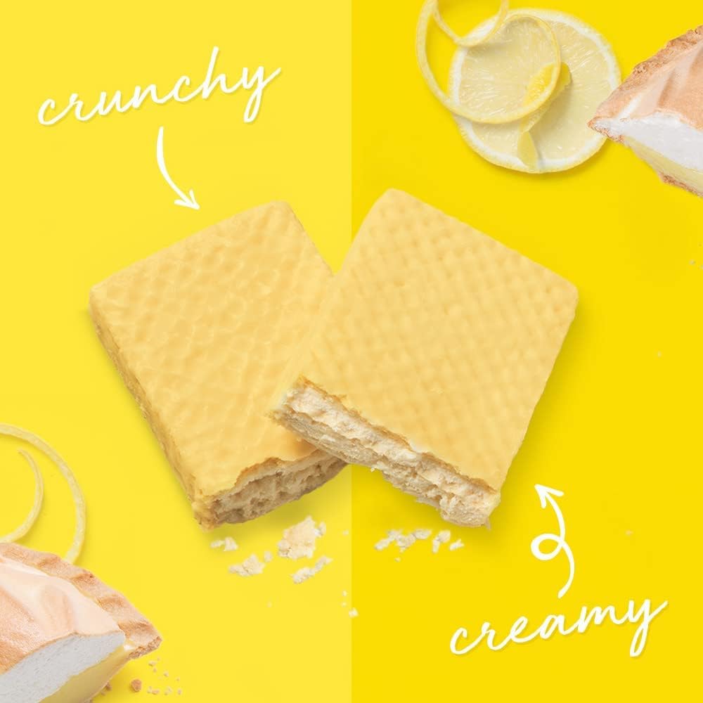 Power Crunch Lemon Meringue Protein Wafer Bars - 12 Bars, 1.4oz Each