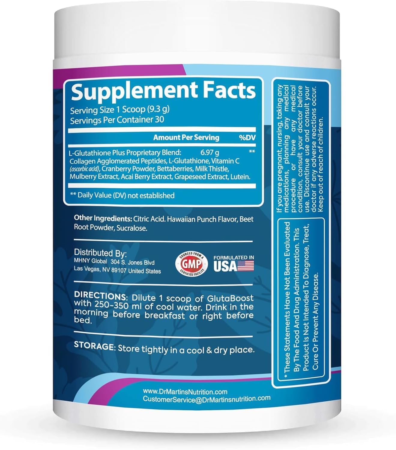 Powerful Glutathione Powder with Collagen & Vitamin C | Anti-Aging & Skin Brightening Formula | Immune, Gut & Liver Support | Dr. Martin's Nutrition