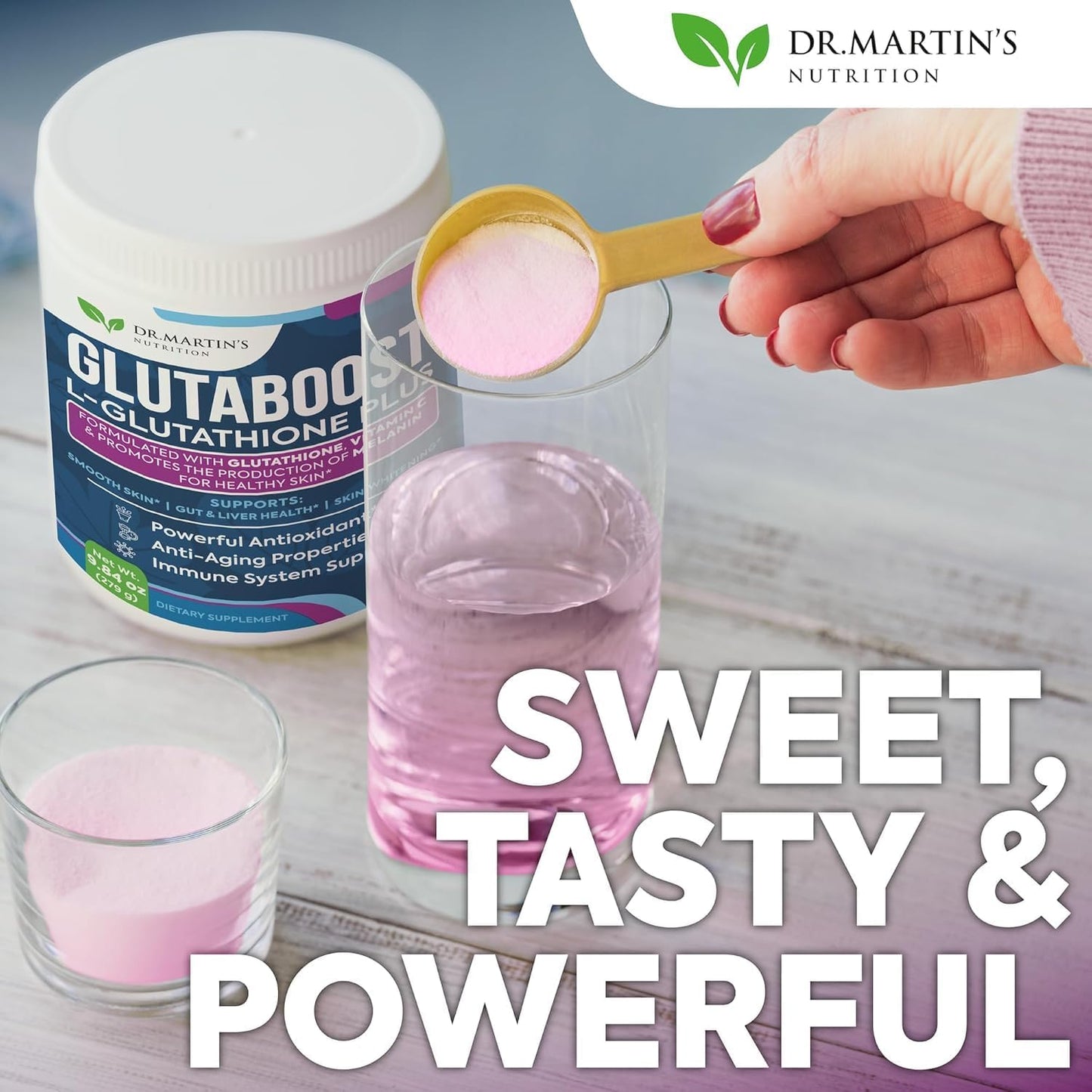 Powerful Glutathione Powder with Collagen & Vitamin C | Anti-Aging & Skin Brightening Formula | Immune, Gut & Liver Support | Dr. Martin's Nutrition