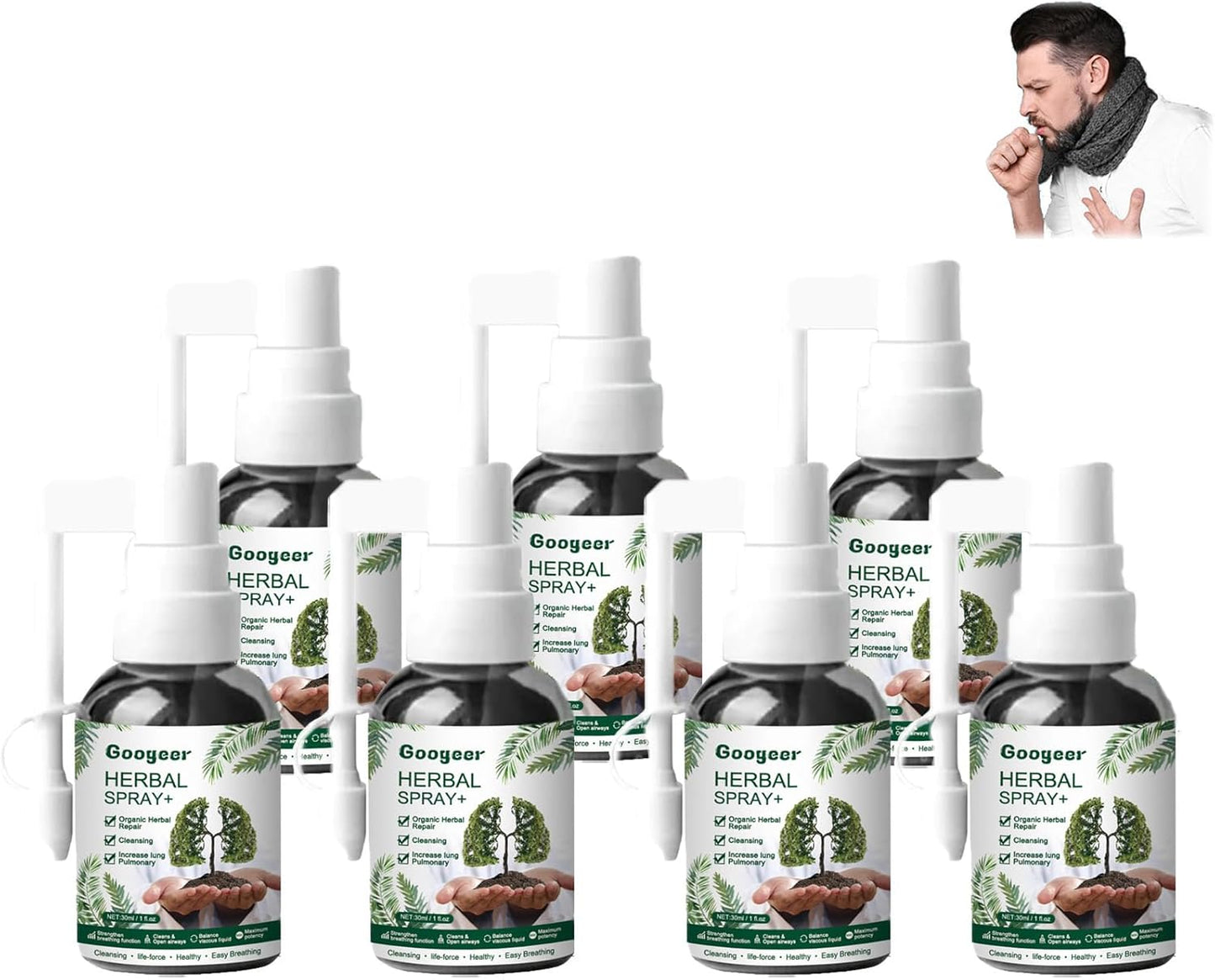 Powerful Respinature Herbal Lung Cleanse Spray for Lung Support (7PCS)