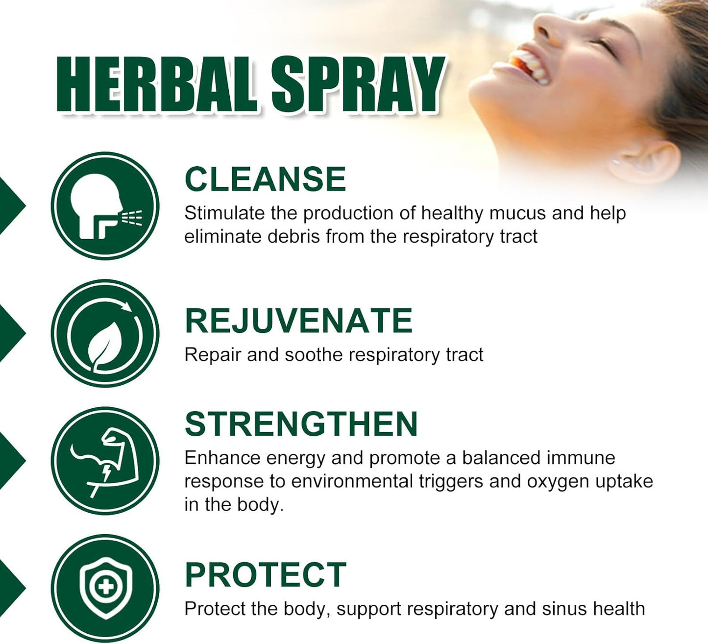 Powerful Respinature Herbal Lung Cleanse Spray for Lung Support (7PCS)