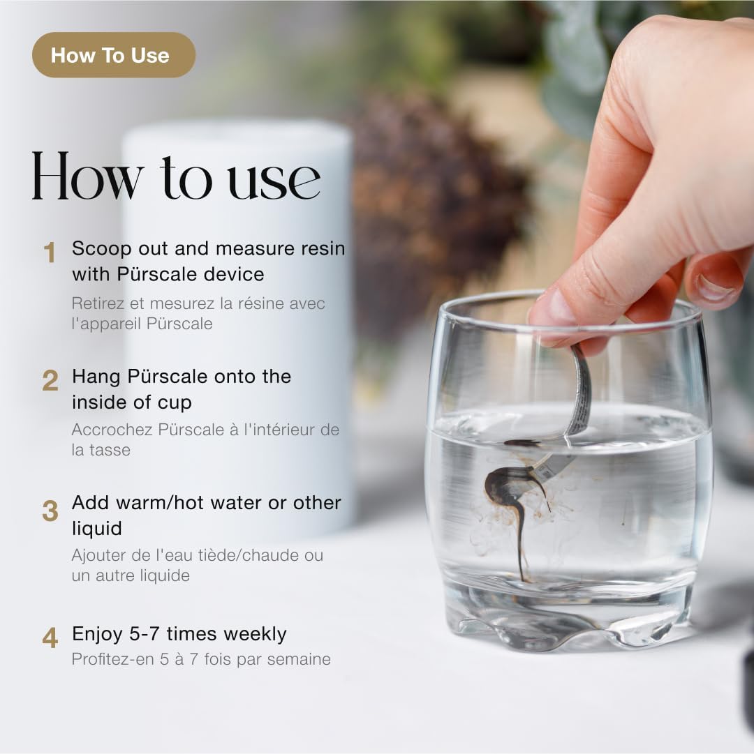 Pürblack® Pürscale: Patented Shilajit Resin Measuring Tool with Spoon | Ensures Accurate Dosing, Self-Dissolving, Time-Saving | Craft Pills Instantly
