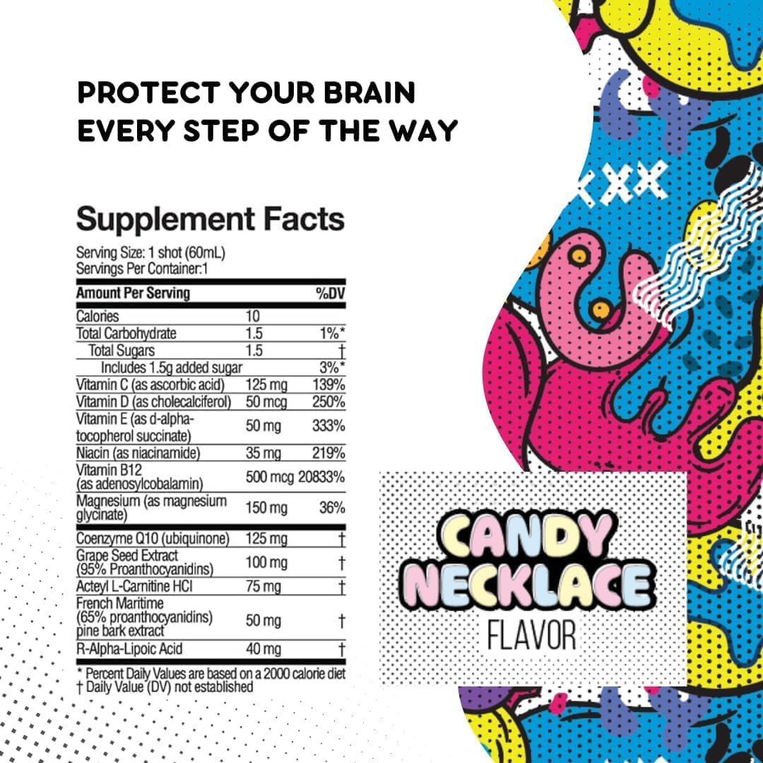 Pre and Post Rave Recovery Shot - Antioxidant Blend for Safe Raving, Jaw Clench Relief, No 5HTP - 2-Pack of Essential Vitamin Shots
