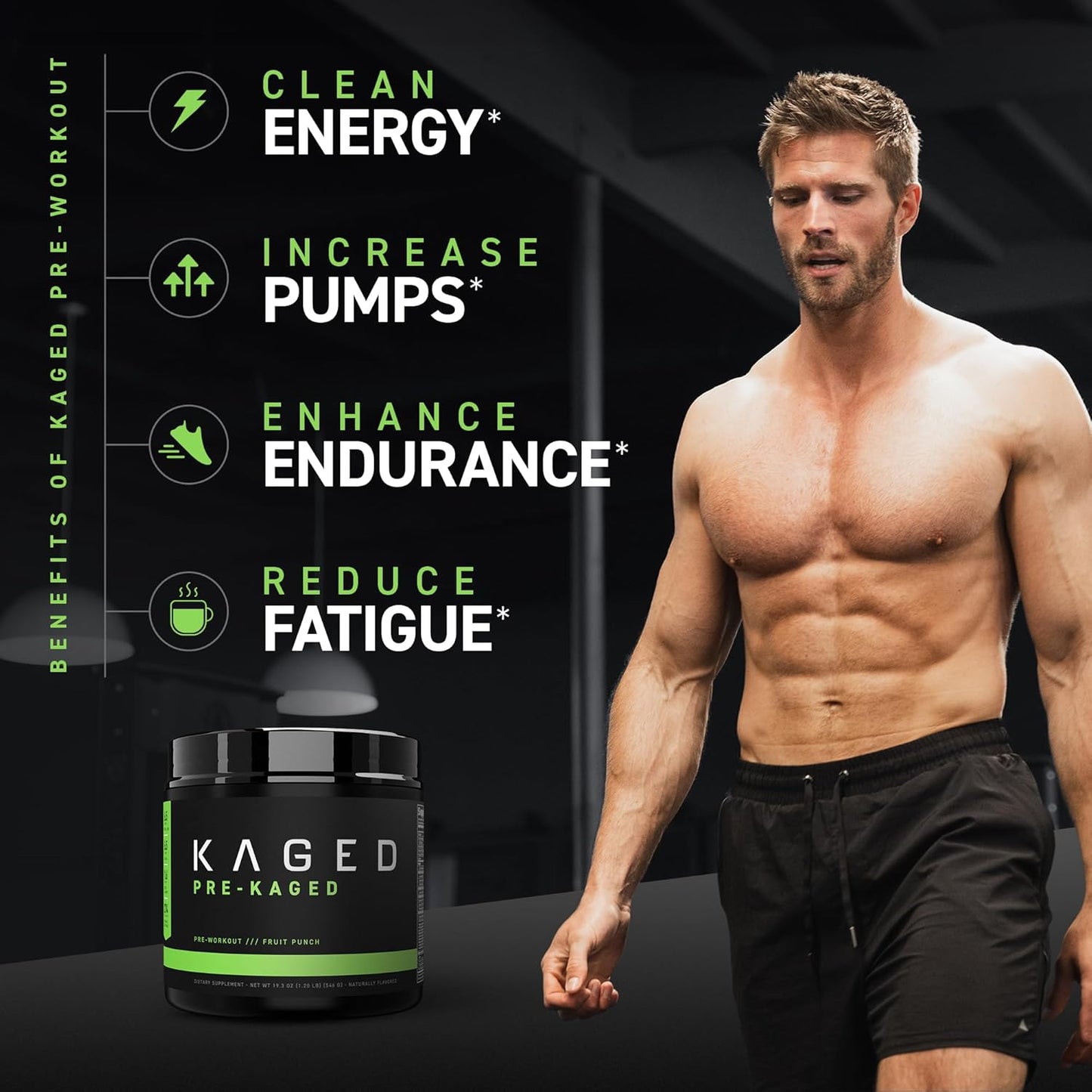 Pre-Kaged Cherry Bomb Pre Workout Powder - Formulated with Creatine, Beta Alanine, and Pure Caffeine - 20 Servings