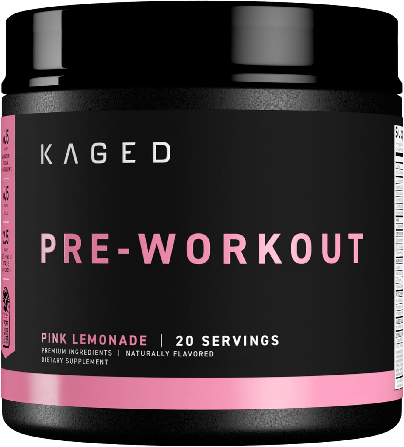 Pre-Kaged Pink Lemonade Pre Workout Powder with Creatine & Caffeine - 20 Servings