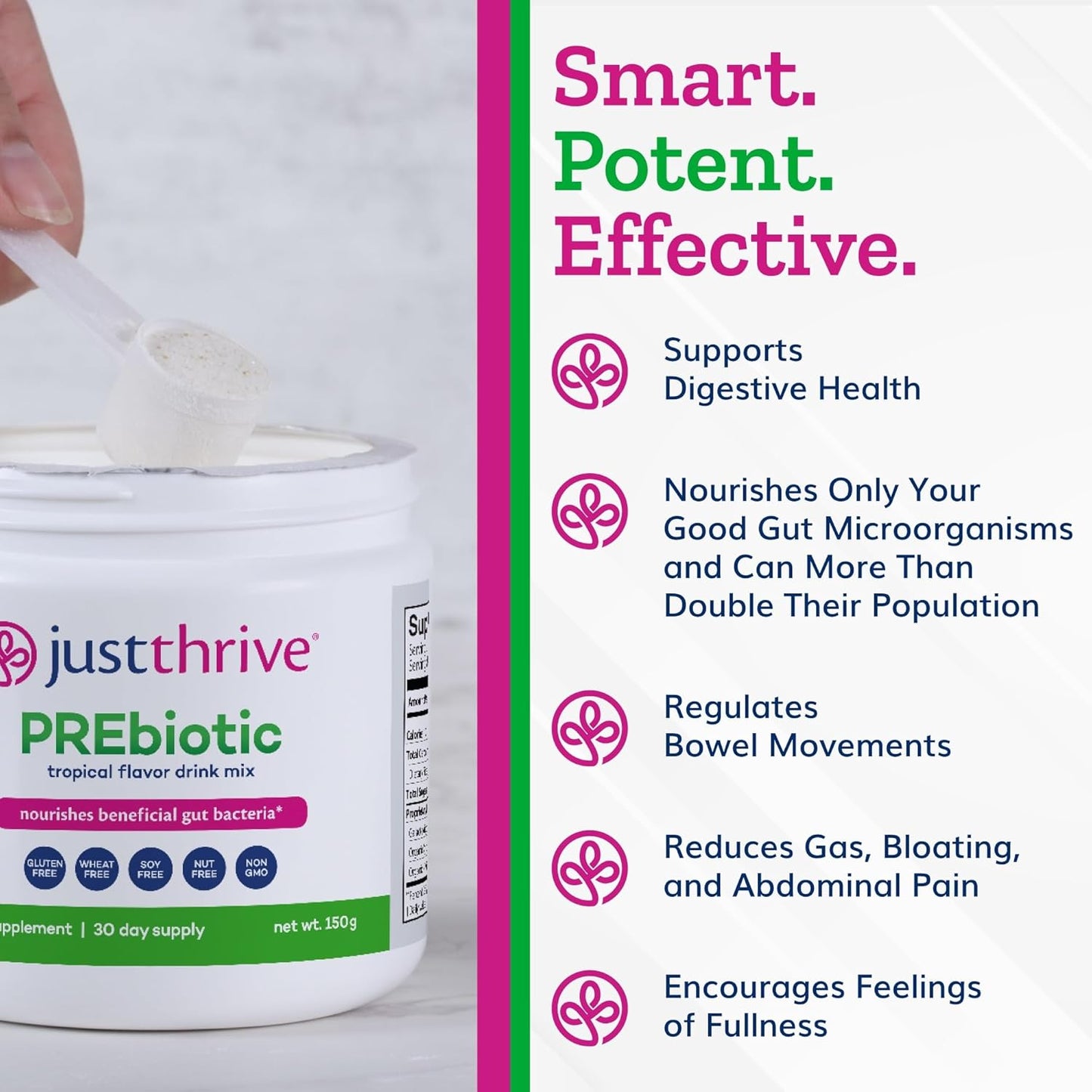 PREbiotic Powder for Digestive & Immune Support - 150g Supplement by Just Thrive - BoostGo Australia