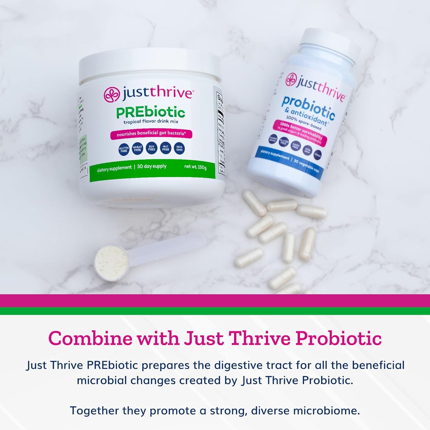 PREbiotic Powder for Digestive & Immune Support - 150g Supplement by Just Thrive - BoostGo Australia