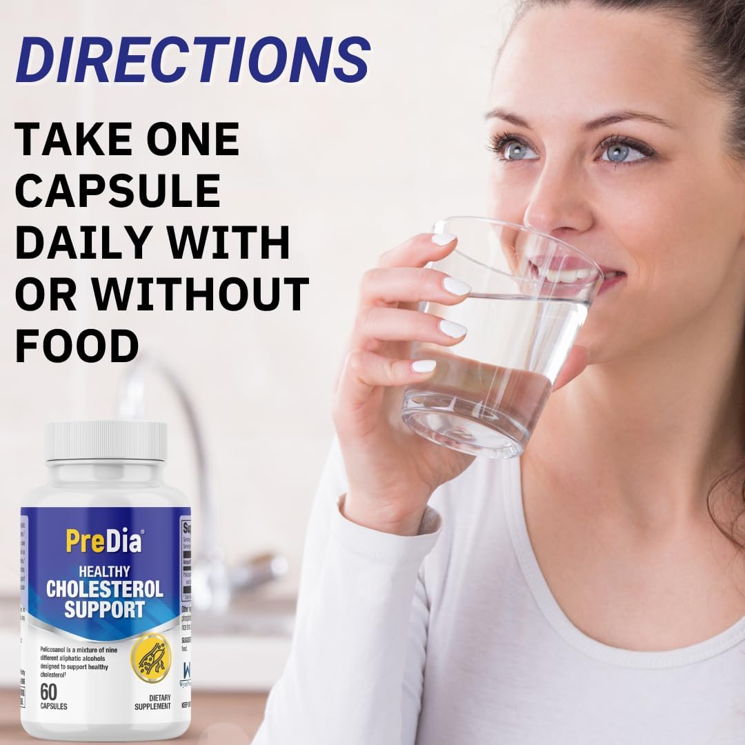 PREDIA Policosanol 20 mg Supplement for Healthy Cholesterol Support