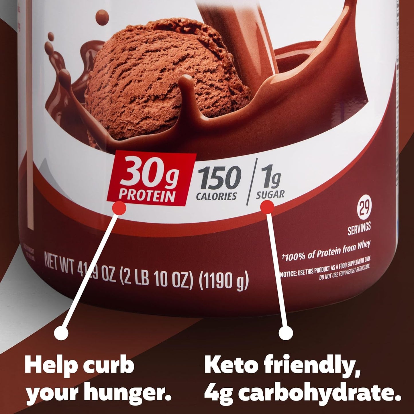 Premier Protein Chocolate Milkshake Powder - 30g Protein, 1g Sugar, Gluten Free - 29 Servings (41.9oz)