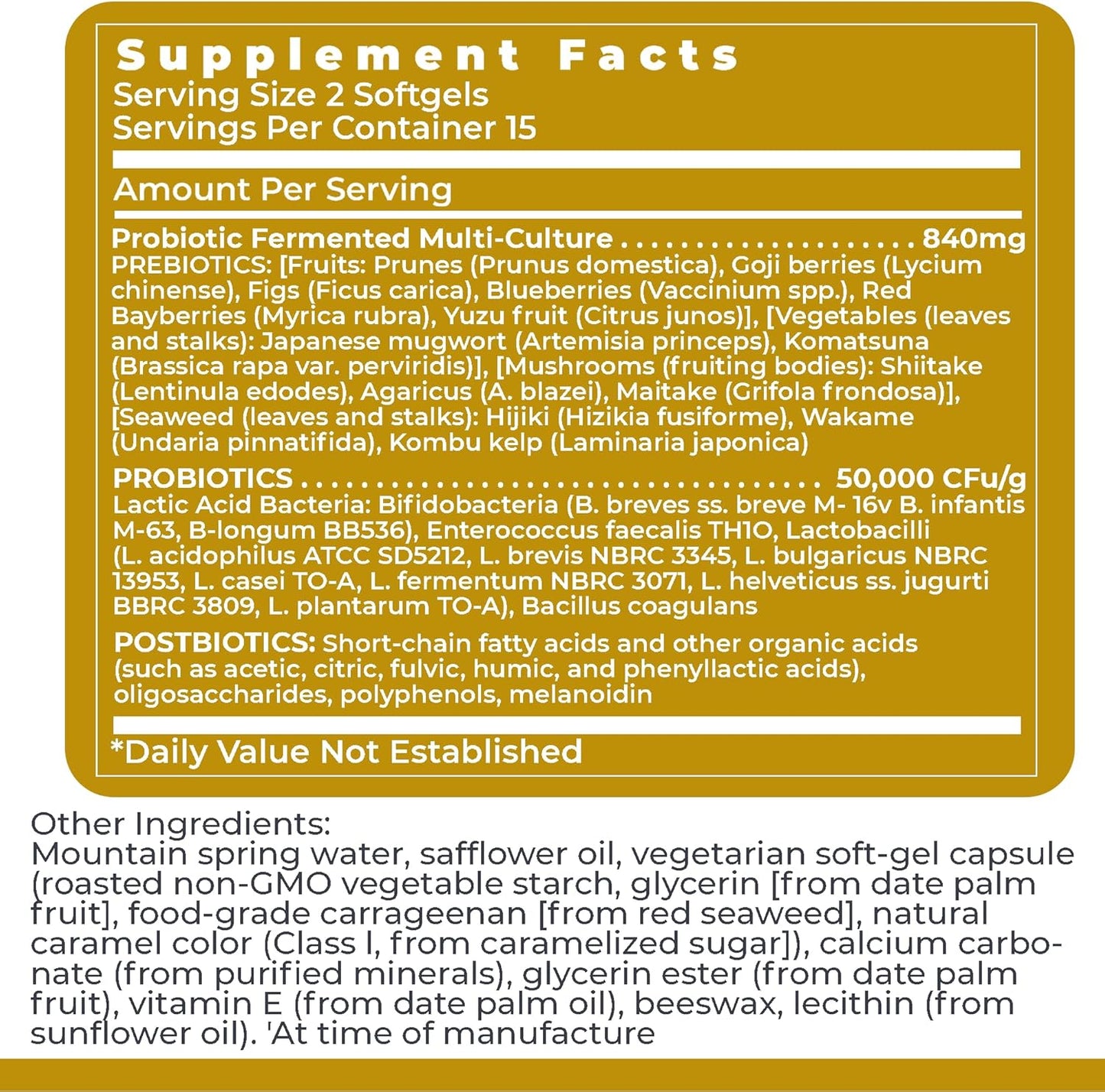 Premier Research Labs Prebiotic, Probiotic, and Postbiotic Capsules for Gut Health and Immune Support - 30 Vegetarian Softgels