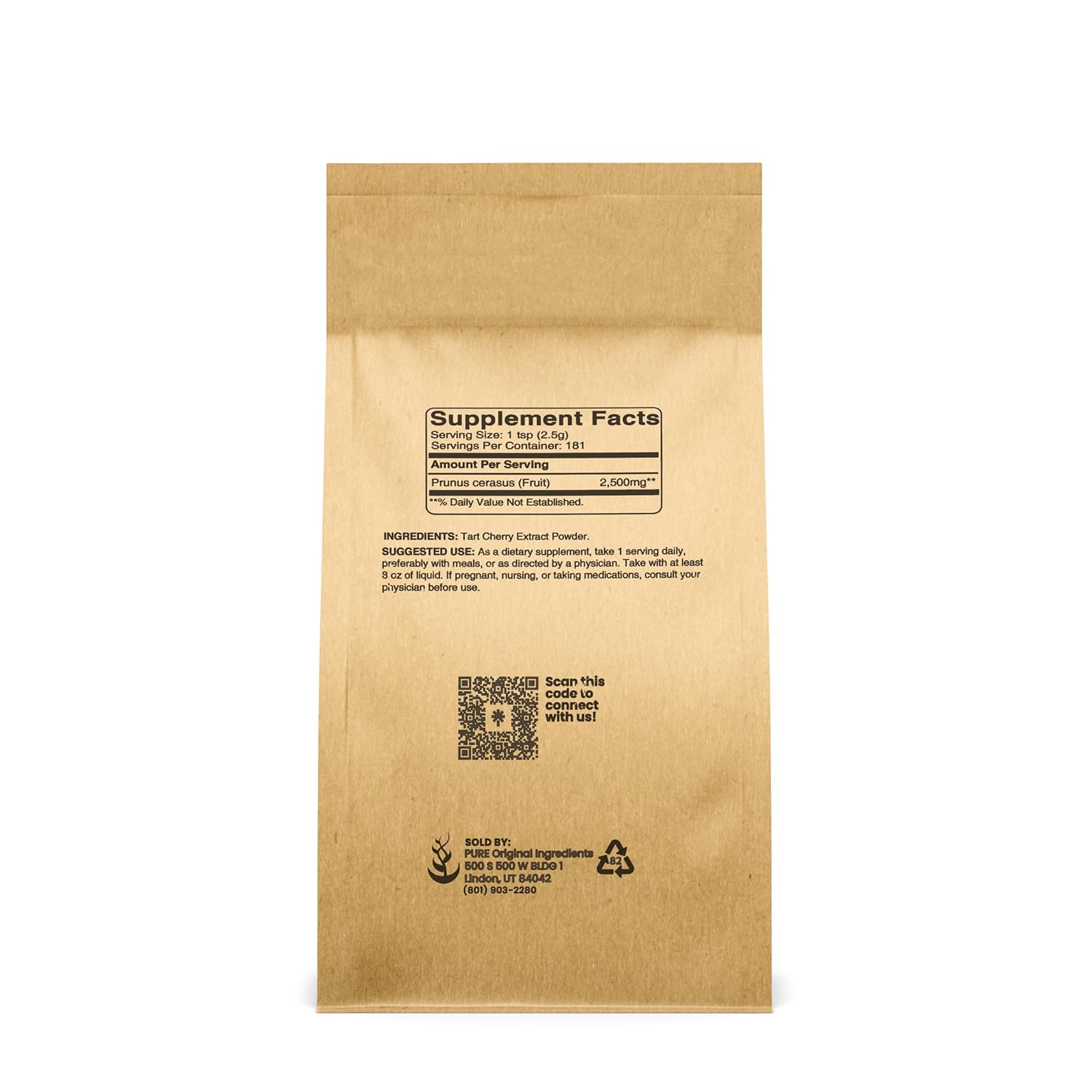 Premium 1 lb Non-GMO Tart Cherry Extract - Pure Herbal Supplement