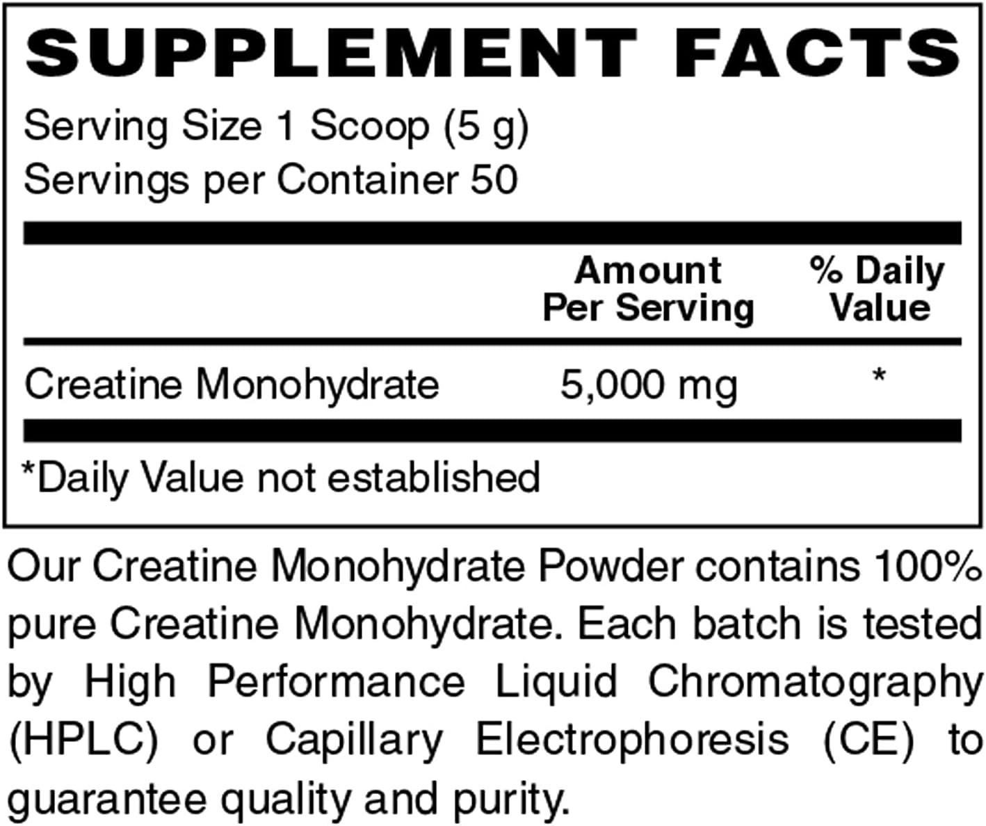 Premium 100% Pure Creatine Monohydrate Powder - 8.8 Ounces by Holly Hill Health Foods