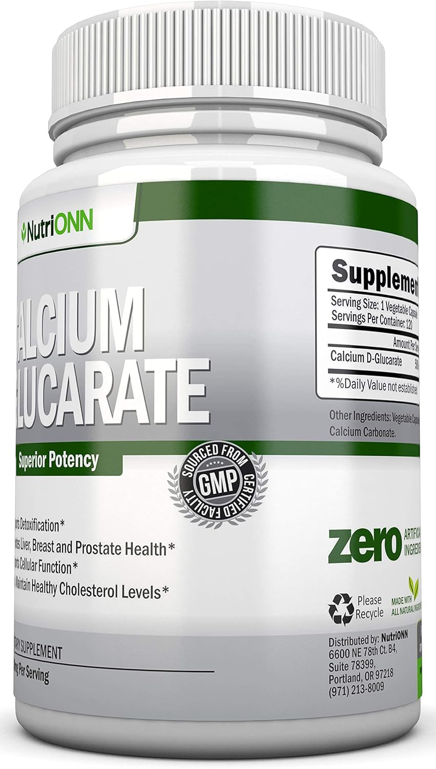 Premium 500mg Calcium D-Glucarate Capsules for Hormonal Balance & Cleansing - Supports Prostate, Breast, & Colon Health - 120 Veg Caps - BoostGo Australia