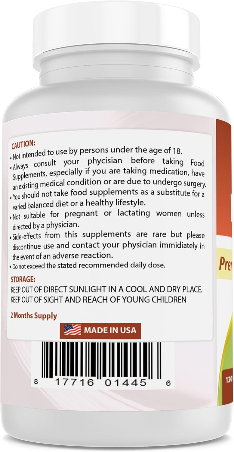 Premium 500mg L-Proline Amino Acid Supplement - 120 Capsules for Healthy Joints and Connective Tissue