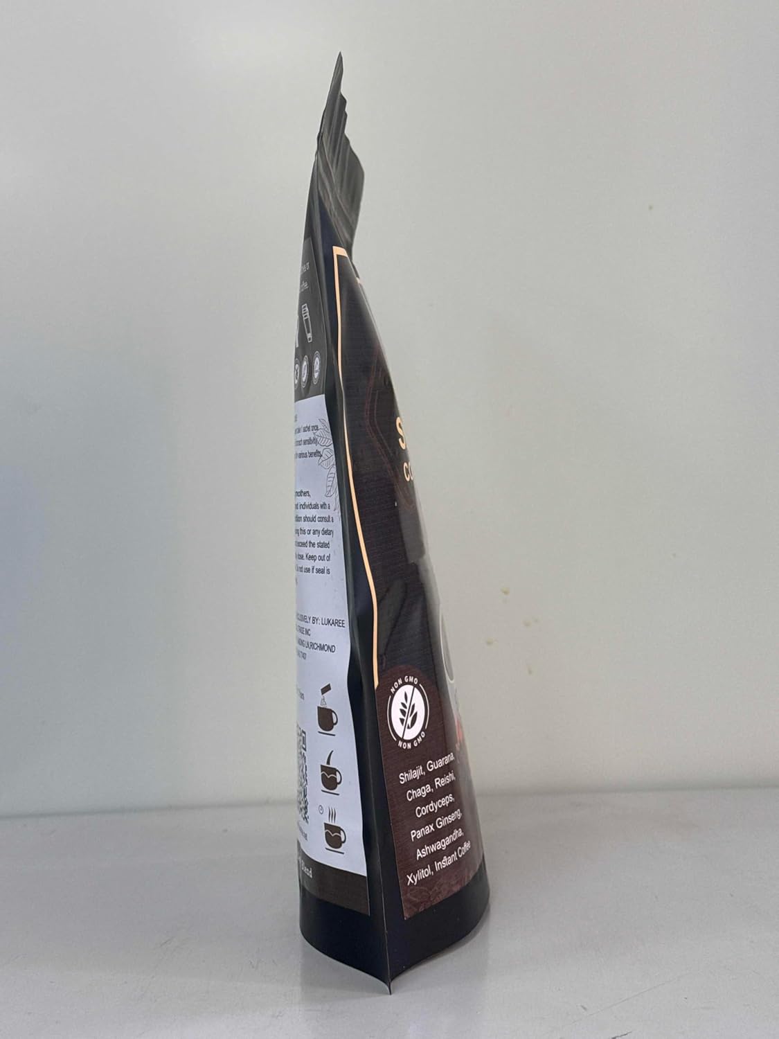 Premium 9-In-1 Shilajit Coffee Powder with Chaga, Reishi, Cordyceps, Ginseng, Guarana & Minerals, 30 Servings