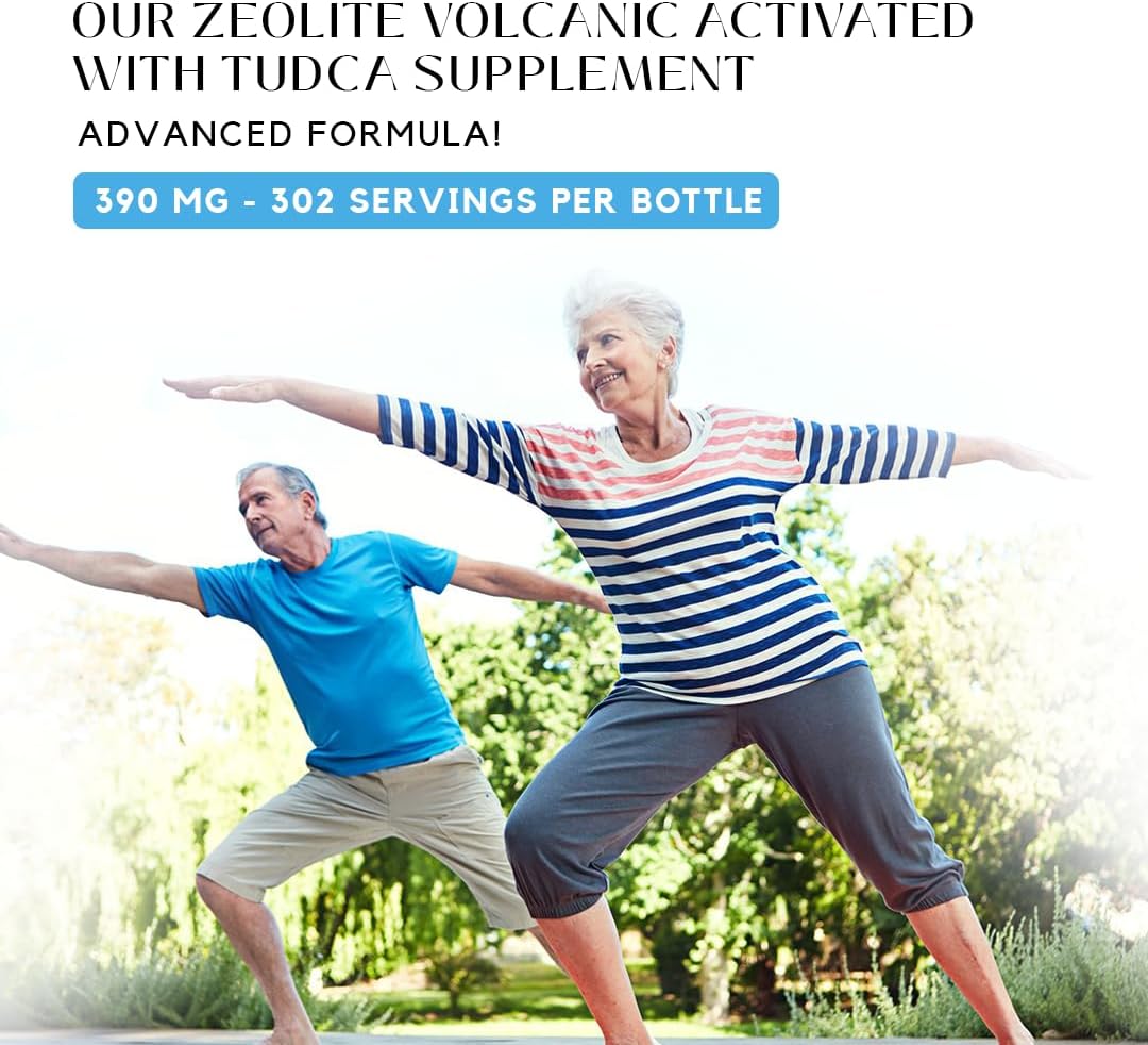 Premium Absonutrix Zeolite Volcanic Activated with Tudca Liquid 390mg - 4 Oz, 302 Servings - USA Made, Fast Absorption, Potent Ingredients - Non-GMO, GMP Certified