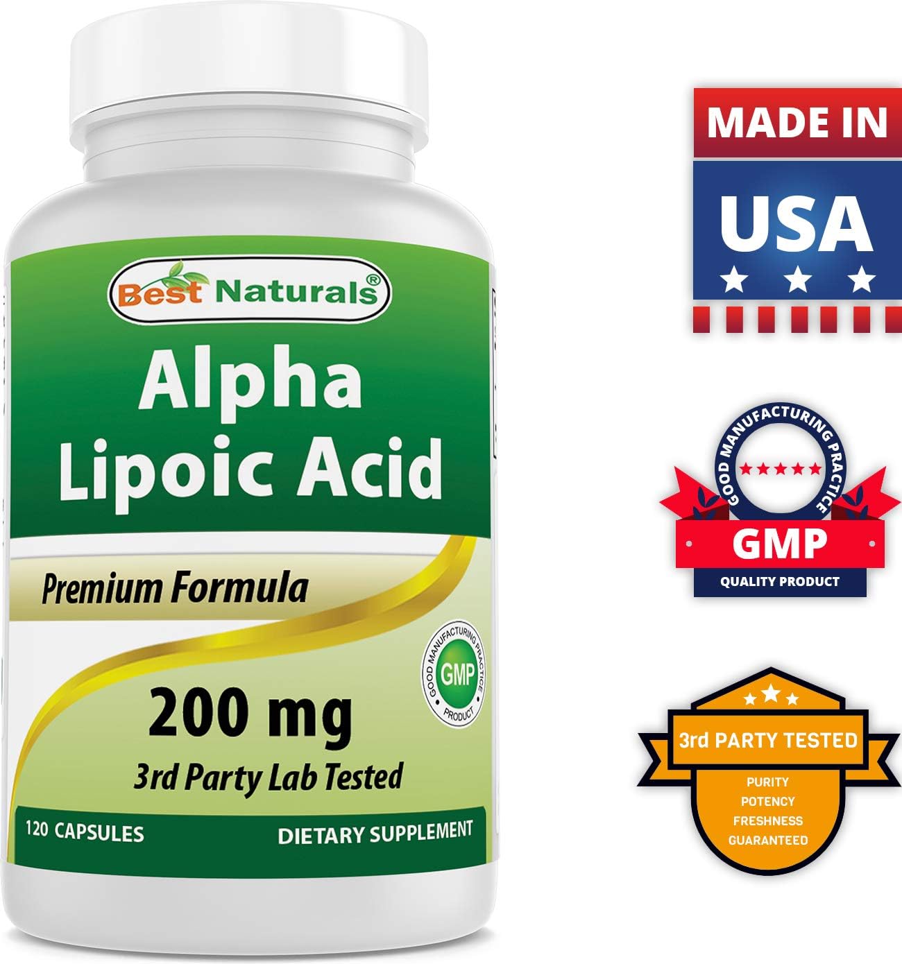 Premium Alpha Lipoic Acid 200mg and Acetyl L-Carnitine 500mg Supplement for Optimal Health and Wellness