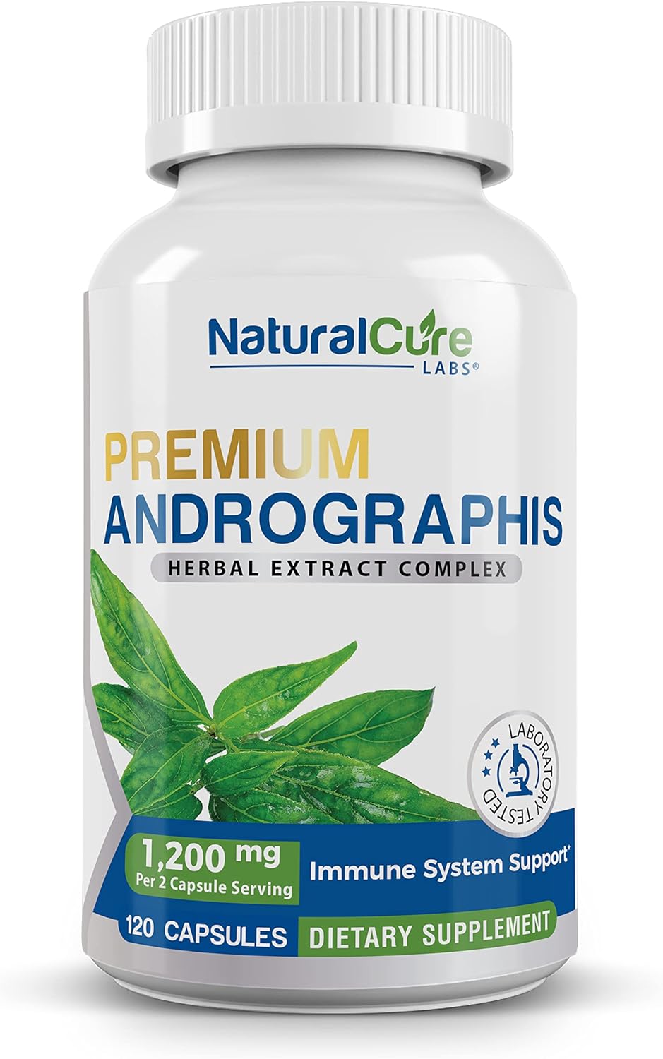 Premium Andrographis Paniculata Extract Capsules - 1,200mg (100mg Andrographolides) - Non-GMO, Vegan, Gluten Free - 120 Count