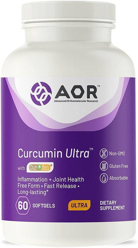 Premium AOR Curcumin Ultra Supplement for Fast-Acting Joint Support - 60 Softgels