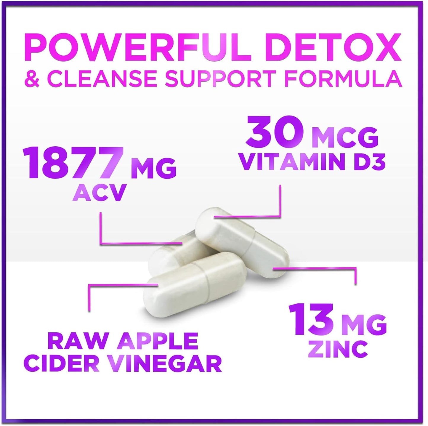 Premium Apple Cider Vinegar Pills with Vitamin D3 & Zinc - 1877mg ACV, Non-GMO, Gluten Free - Digestion, Energy & Immune Support - 120 Capsules - BoostGo Australia