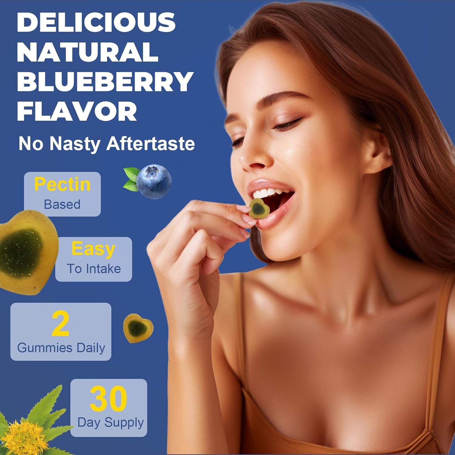 Premium Ashwagandha Gummies 2500mg for Women & Men with Ashwa Root, Magnesium Glycinate, Rhodiola Rosea - 60 Count