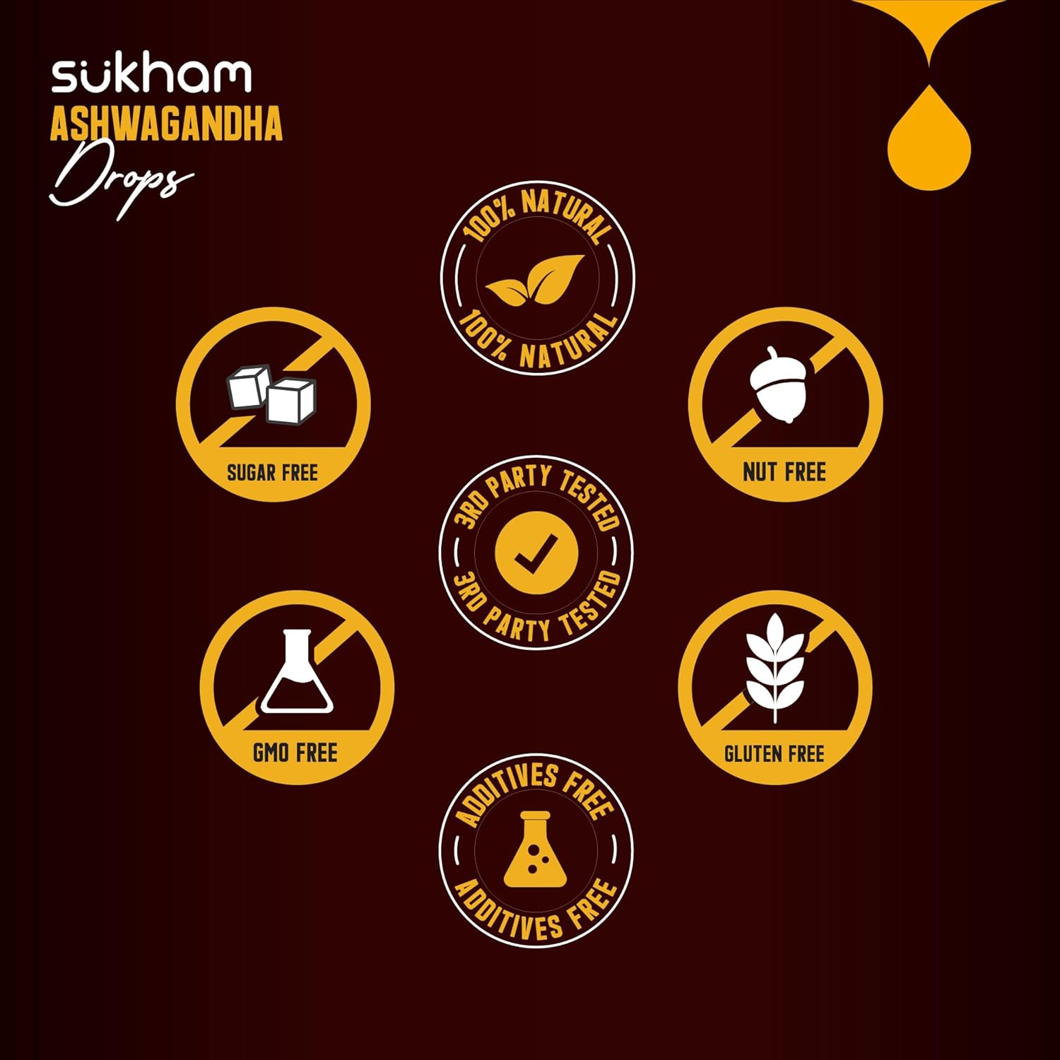 Premium Ashwagandha Liquid Drops - Root Extract with Withanolides & Withaferins - Boost Energy & Immunity - 1 FL.OZ (40 Servings)