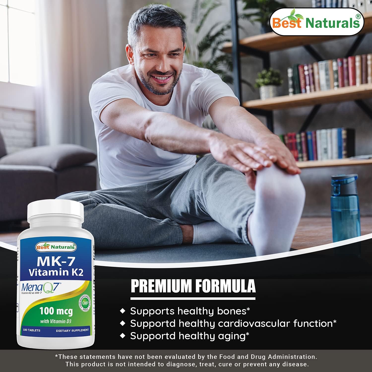 Premium Astragalus Supplement with Vitamin K2 (MK7) and D3 - 1000 mg Strength for Immune Support