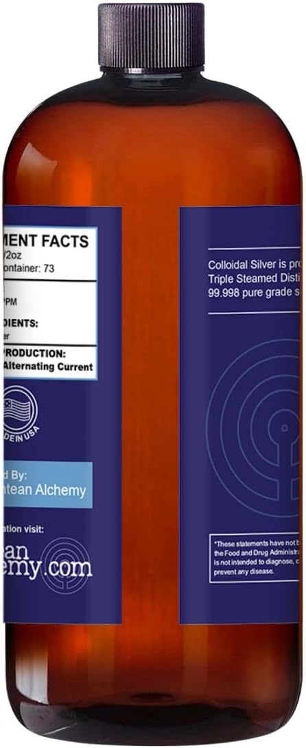 Premium Atlantean Alchemy Colloidal Silver Solution - 36.5oz Bottle